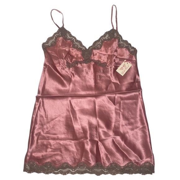 Gold Hawk 100% Silk & Lace Tunic In Cameo Pink - Picture 1 of 13